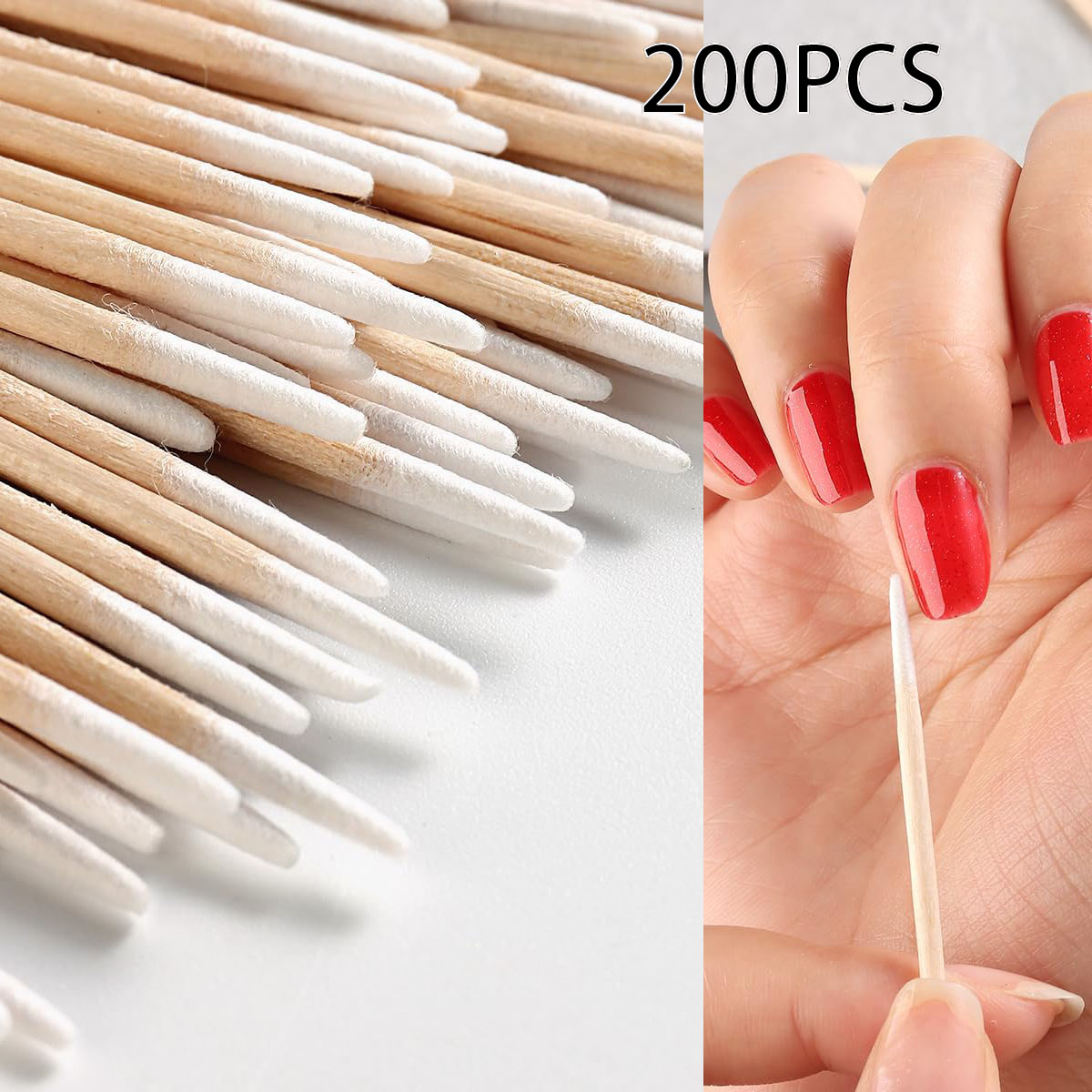 Contour Palette Stick - 200 buah seni kuku kayu kapas