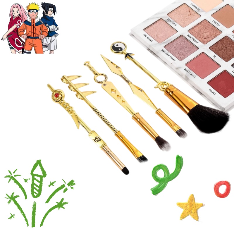 Set Kuas Rias Anime Naruto 5 B - Beauty No Makeup ulasan dan harga